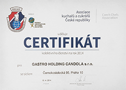 Gastro_Holding_Candola_oceneni_certifikat_AKC_WACS_titulka